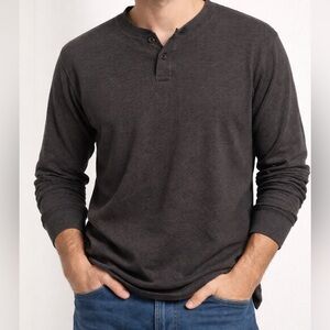 Men’s Old Navy Gray Long Sleeve Henley Shirt